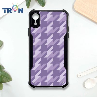 TRON iPhone XR 千鳥紋-4 四角防摔 機甲殼 軟硬殼 手機殼