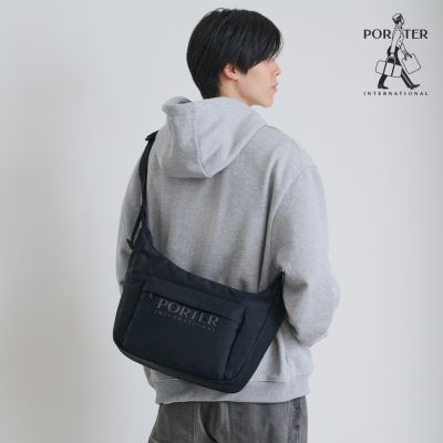 PORTER INTERNATIONAL - 潛行探索DIVE斜背包(M) - 黑