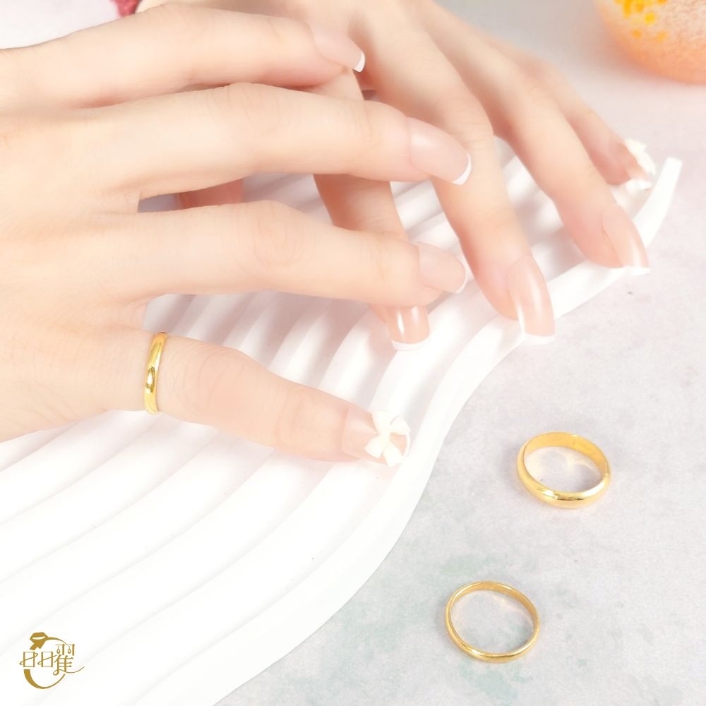 【晶曜珠寶】黃金戒指 女戒 簡單素戒 0.48錢