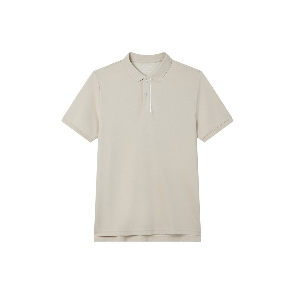 GIORDANO 男裝涼感抗UV短袖POLO衫【多色任選】 (04 米陶卡其)