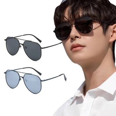 ALEGANT時尚舒適彈力飛官防曬偏光墨鏡│UV400太陽眼鏡│露營用品│時尚穿搭