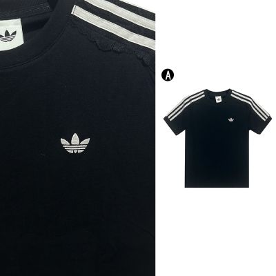 【Adidas 愛迪達】LACE 3S TEE 蕾絲 圓領短袖T恤 女 A-LG4263