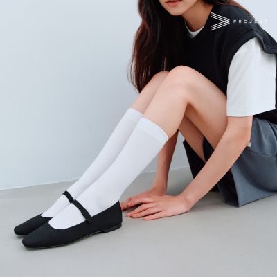 PROJEXT 方頭瑪麗珍鞋 黑色 Maison Squared Mary Jane 女鞋 娃娃鞋 平底鞋