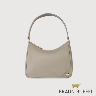 【BRAUN BUFFEL 德國小金牛】台灣總代理 瑪普爾 肩包-卡其色/BF837-27-KA