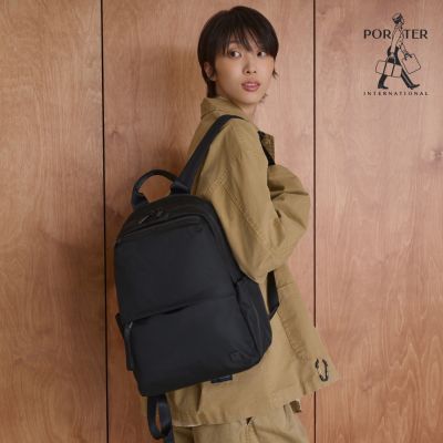 PORTER INTERNATIONAL - 俐落高效SAVVY後背包(M) - 黑