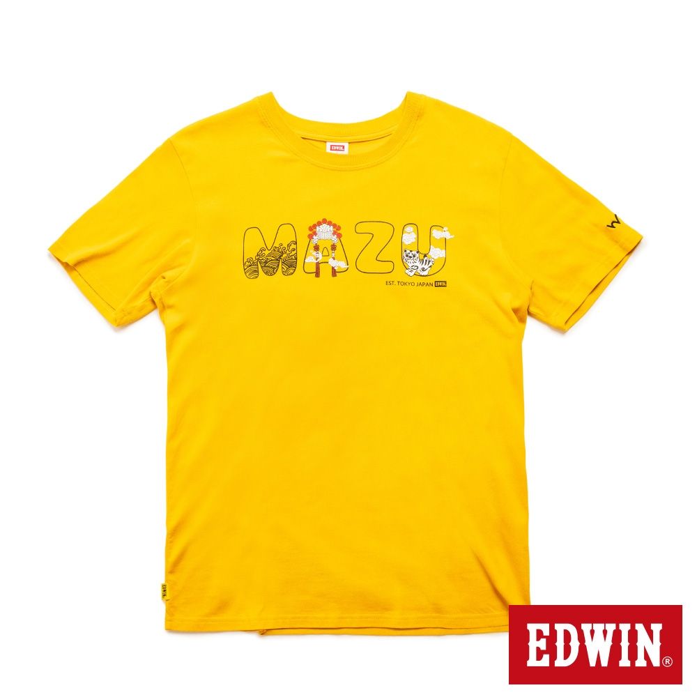 EDWIN 男裝 x 白沙屯 白沙屯媽祖聖母冠潮流短袖T恤-黃色