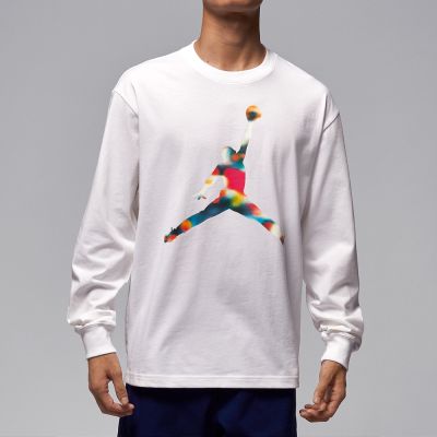 Nike As M Nsw Fam Reunion Ls Tee 長袖男款白色印花薄T IQ3976-100