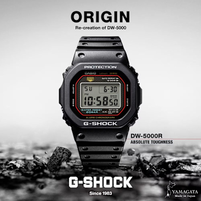 CASIO 卡西歐 G-SHOCK 復刻經典 強悍百搭 電子錶款 黑_DW-5000R-1A_42.3mm