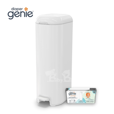加拿大Diaper Genie 不鏽鋼EZ雙重鎖臭尿布處理器 易撕袋型 (嬰兒尿布桶)