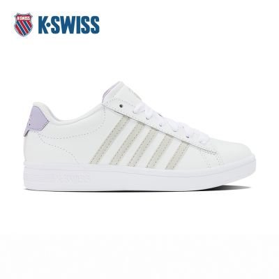 K-SWISS 時尚運動鞋 COURT TIEBREAK II 休閒 女鞋  白紫羅蘭色 94413-155-M