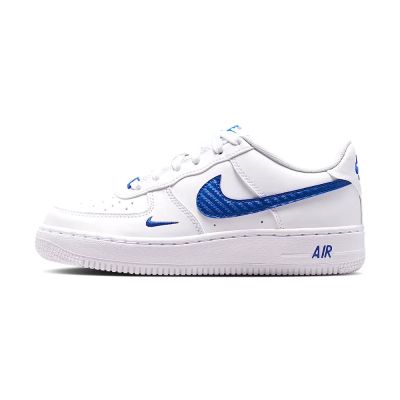 Nike Air Force 1 Ki Tech Ess GS 運動鞋 大童 休閒鞋 白藍色 皮革 IM7662-100