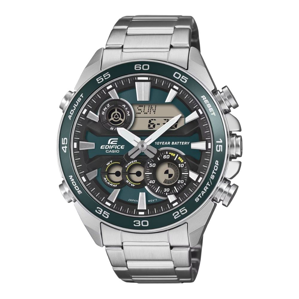 CASIO 卡西歐 EDIFICE 賽道馳騁 堅固鍛造 綠色 ERA-130D-3A_46.3mm