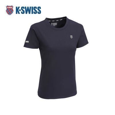 K-SWISS 短袖T恤 26SS TEE 7 W 短上衣 女短袖上衣 藍色 1913704-400