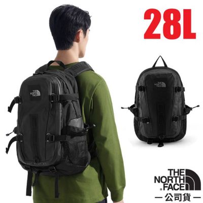 【The North Face】舒適背負大容量休閒後背包28L.日用書包.雙肩筆電背包.運動背包/8EEX-JK3 太空黑
