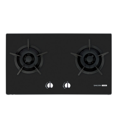 SAKURA櫻花牌 (全省安裝)櫻花雙口檯面爐黑色LPG瓦斯爐桶裝瓦斯G2522BGBL