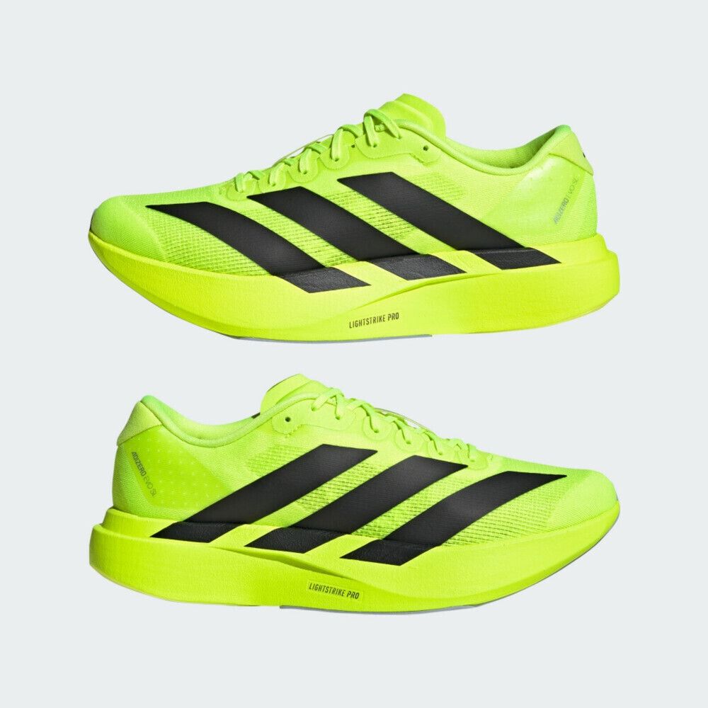 Adidas Adizero EVO Sl M JR3416 男慢跑鞋彈力支撐緩震螢黃黑| 慢跑鞋