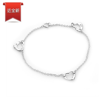 (近新品) Tiffany&Co. 蒂芙尼 Open Heart 3愛心925純銀手鍊