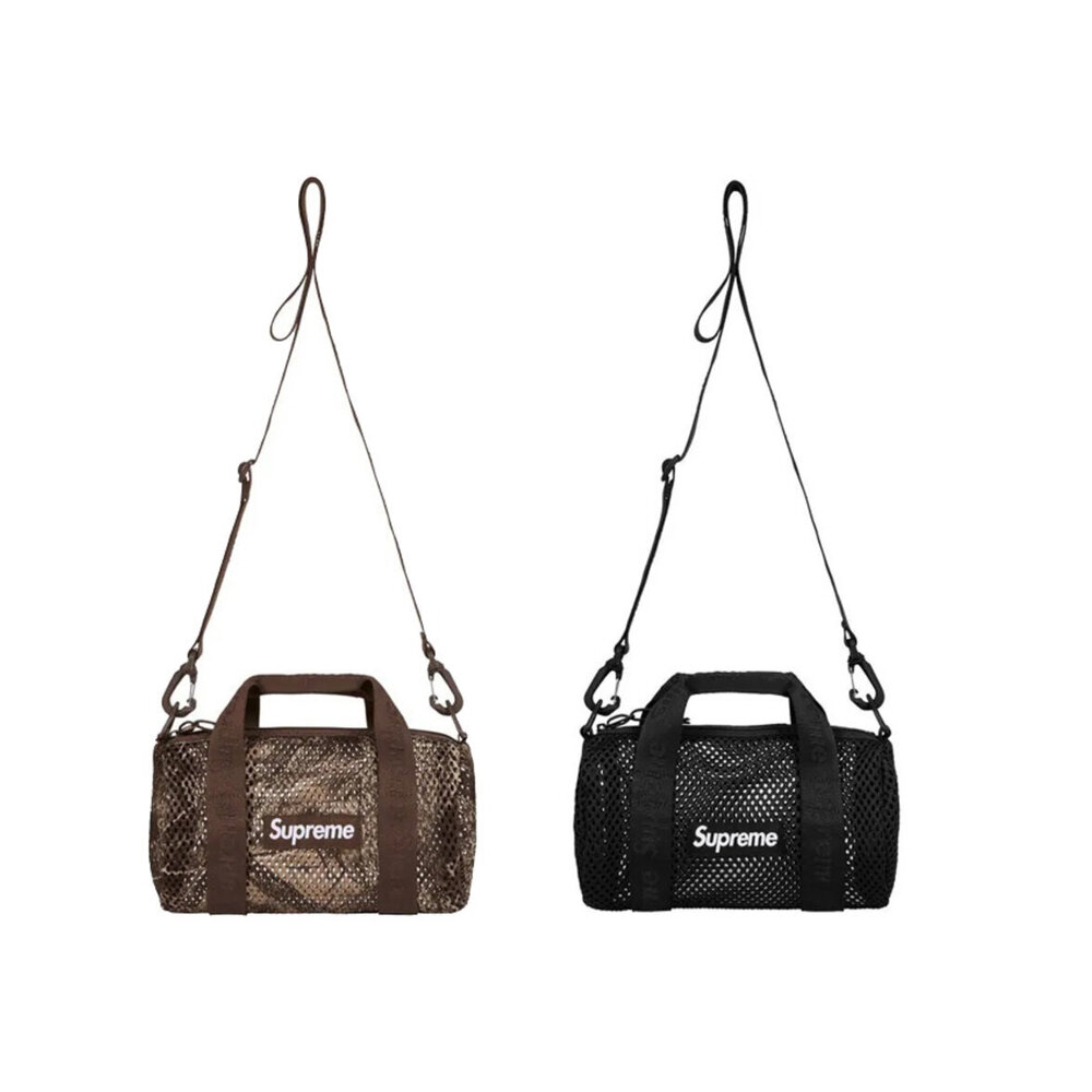 Supreme 25SS Mesh Mini Duffle Bag 3L 小水桶包黑/落葉