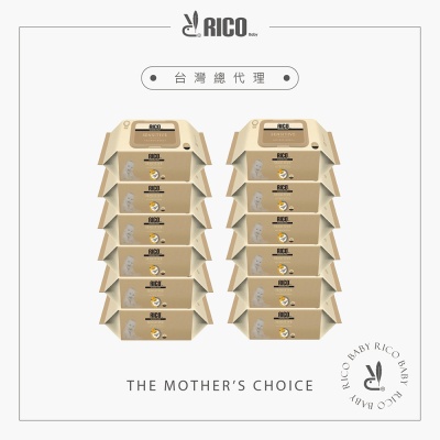 韓國RICO baby金盞花有機天然厚款濕紙巾(Sensitive-80抽)-12入