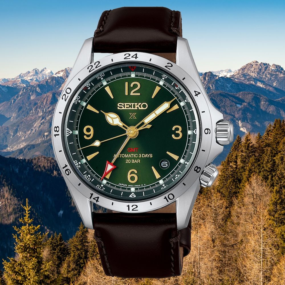 SEIKO精工 Prospex GMT兩地時間運動復古風格機械錶-39.5mm(6R54-00B0G/HBC007J1)