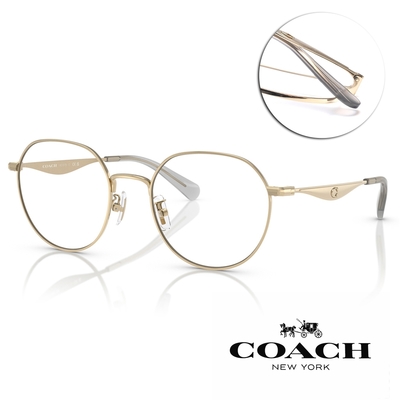 COACH 金屬圓框光學眼鏡 /金 #HC5175 9005