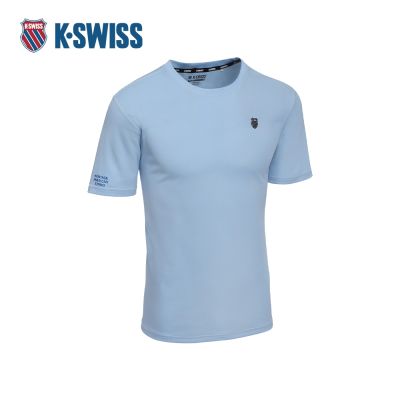 K-SWISS 排汗T恤 26SS PF TEE 13 W 吸濕排汗 短上衣 女短袖上衣 藍色 1913705-495