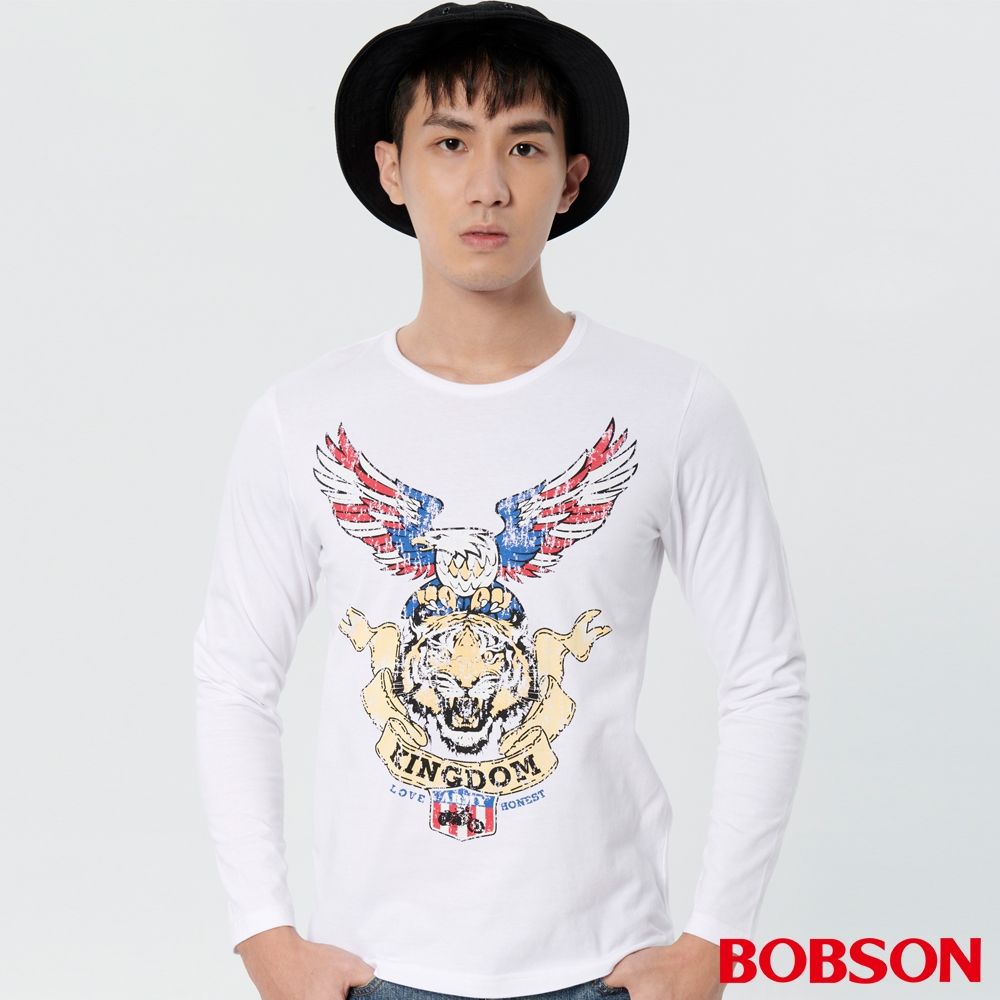 【BOBSON】男款印圖上衣 (37017-80)