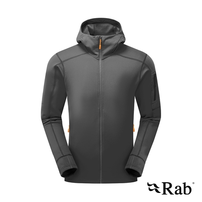 【RAB】Modulus Hoody 快乾排汗彈性保暖連帽外套 男款 石墨灰 #QFG15