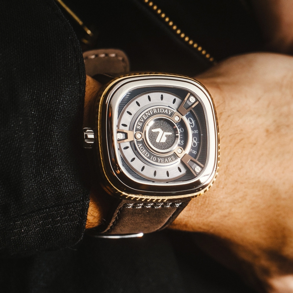 SEVENFRIDAY M2/04 WHISKEY 10週年紀念 限量 自動上鍊機械錶 七夕寵愛季 送禮推薦-47.6x47mm