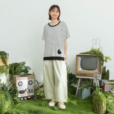 【MOSS CLUB】褲口可調節抽繩多口袋長褲 淺綠 深綠