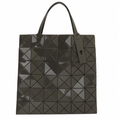 ISSEY MIYAKE  BAOBAO 幾何大方格6x6手提包(碳灰色)亮面