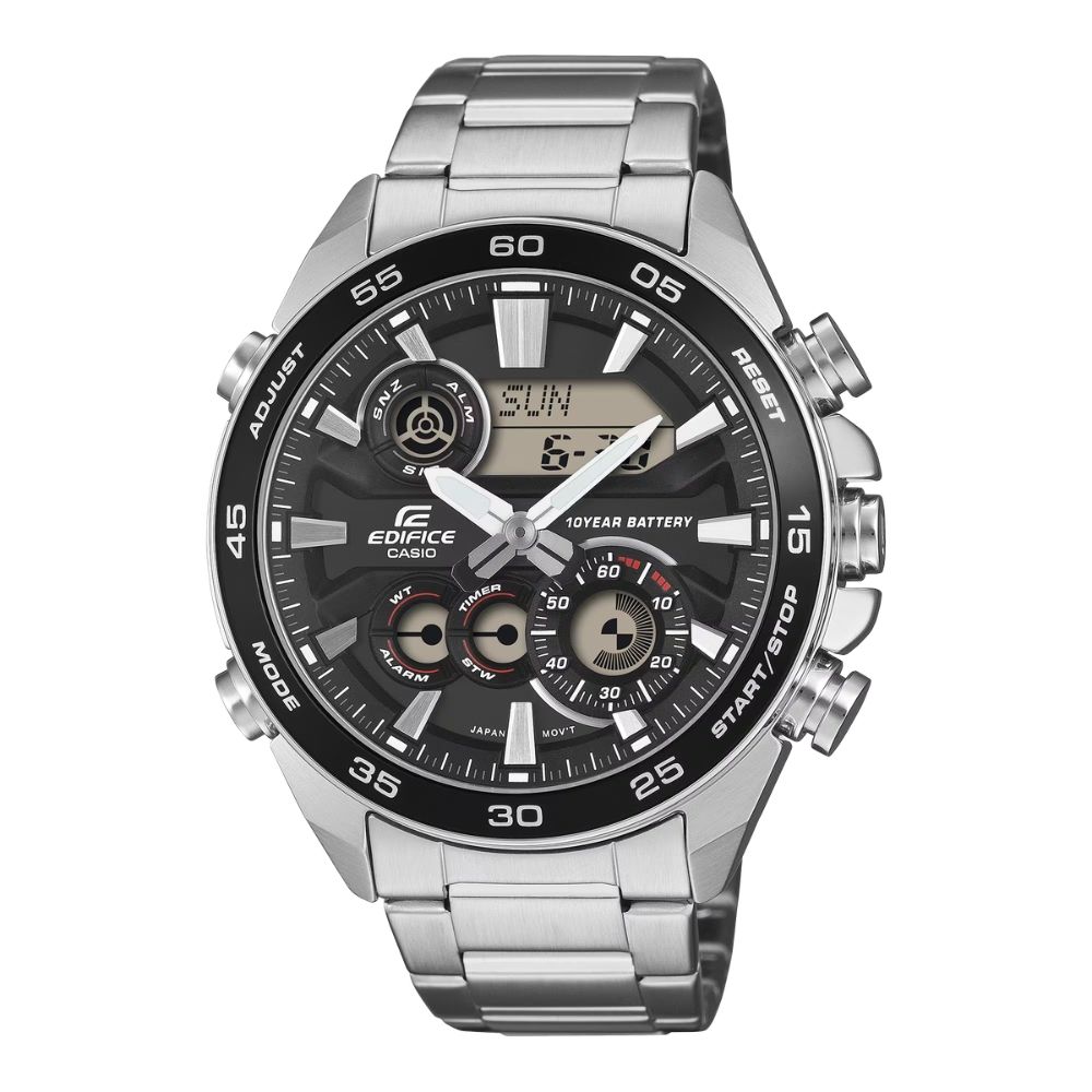 CASIO 卡西歐 EDIFICE 賽道馳騁 堅固鍛造 黑色 ERA-130D-1A_46.3mm