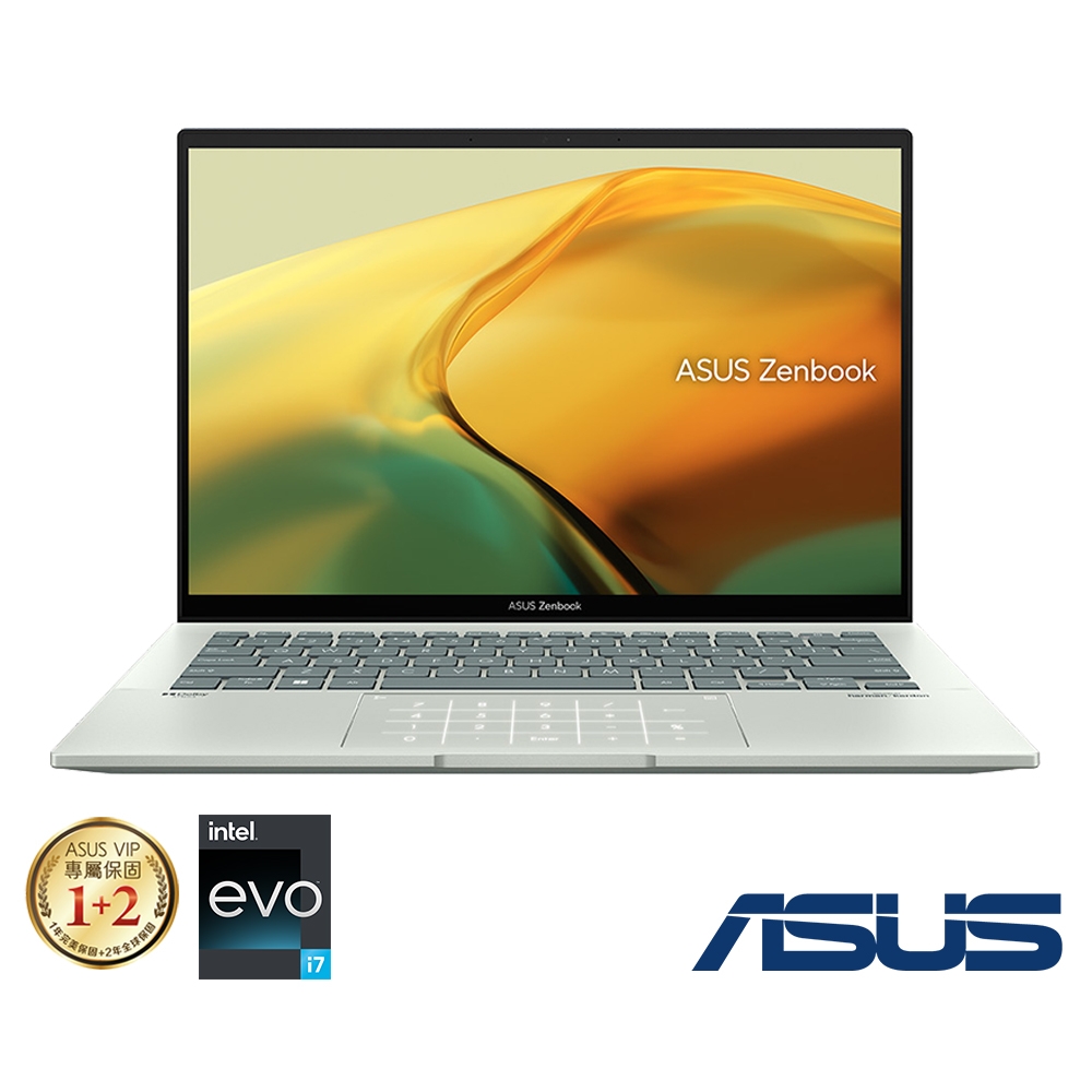 ASUS UX3402ZA 14吋2.5K筆電(i7-1260P/16G/512GB/EVO/ZenBook 14/青瓷