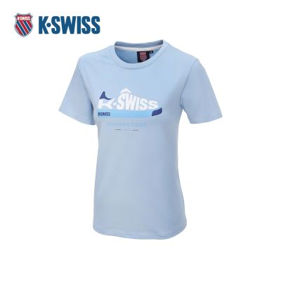 K-SWISS 短袖T恤 26SS TEE 18 W 短上衣 女短袖上衣 淺藍色 1913708-455