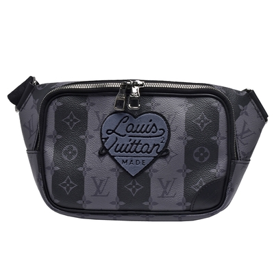 LV Louis Vuitton路易威登 M59338經典MODULAR系列Stripes Eclipse帆布斜背腰包