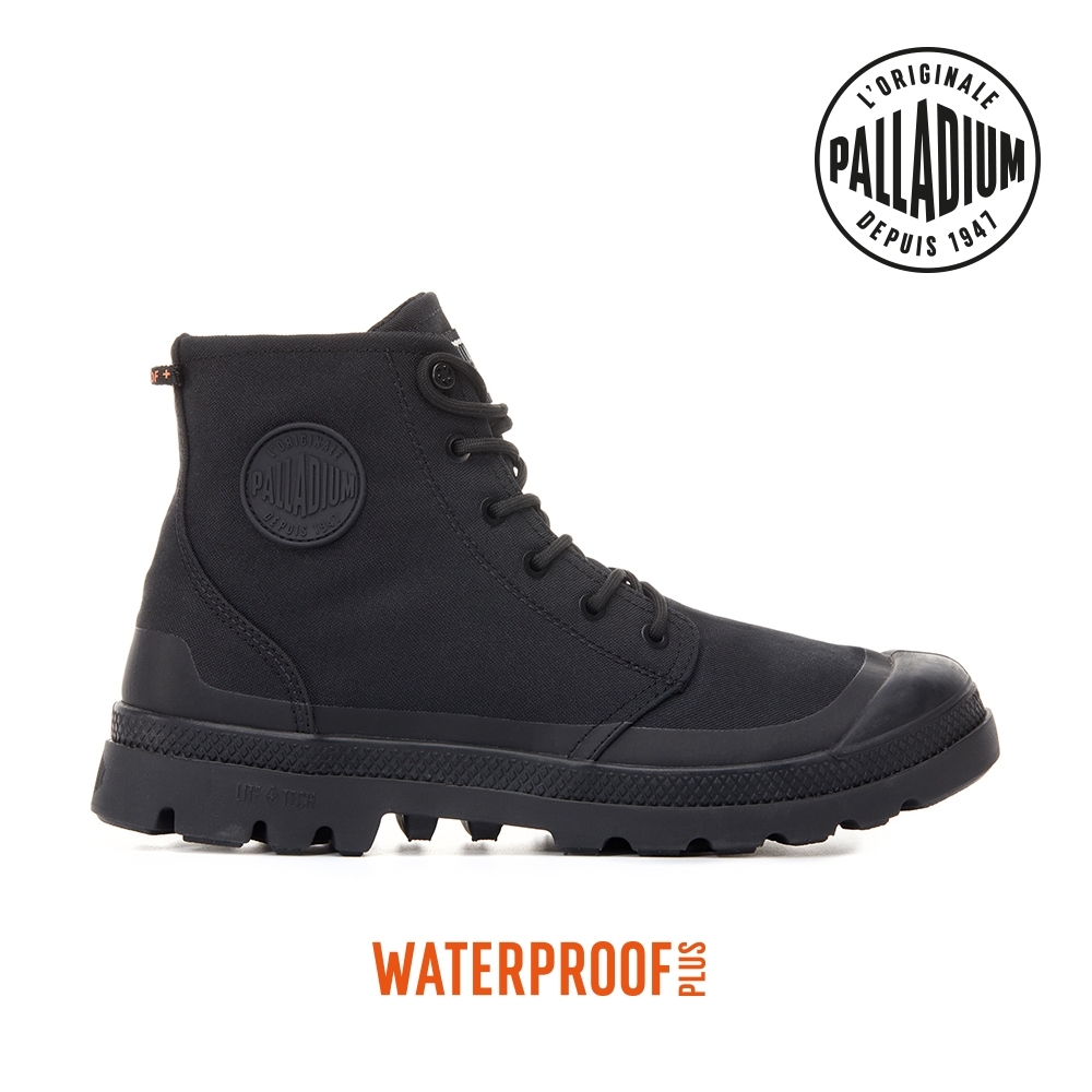 PALLADIUM PAMPA RCYCL LITE+WP+ ZIP再生科技輕量拉鍊橘標防水靴-中性 多款任選 (黑)