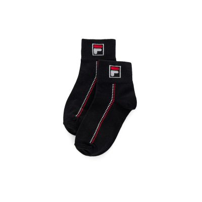 FILA 基本款棉質踝襪-黑色 SCA-1000-BK
