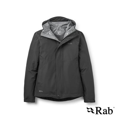 【RAB】Downpour Jacket Wmns 防風防水連帽外套 黑色 女款 #QWI07
