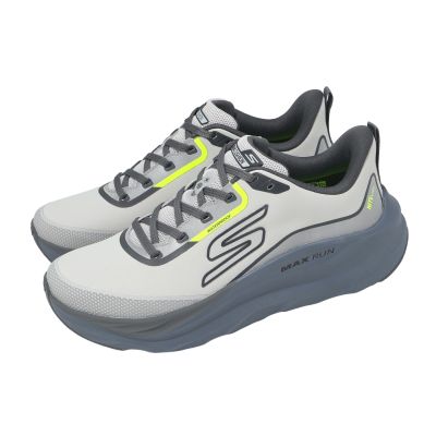 Skechers 慢跑鞋 Max Run Slip-Ins 男鞋 灰藍 厚底 全防水夜視反光功能 221003GRY