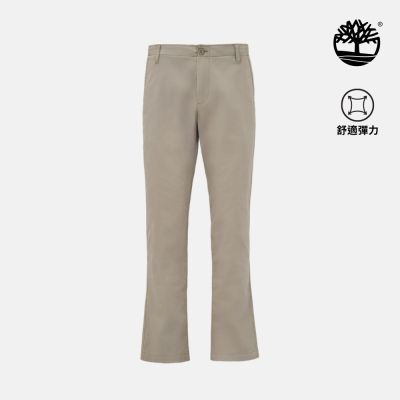 Timberland官方旗艦 男款米色直筒卡其長褲|A6C2GDH5