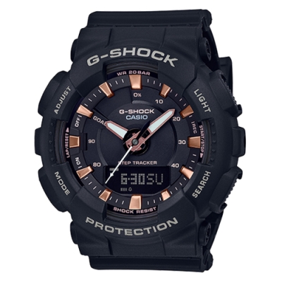 G-SHOCK 超人氣指針數位雙顯錶款(GMA-S130PA-1A)-黑/47mm