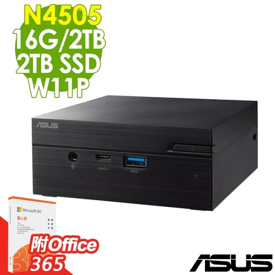 ASUS華碩 ASUS 華碩 PN41-N45Y4ZA 迷你商用電腦 (N4505/16G/2TB SSD+2TB HDD/W11P)+Office365