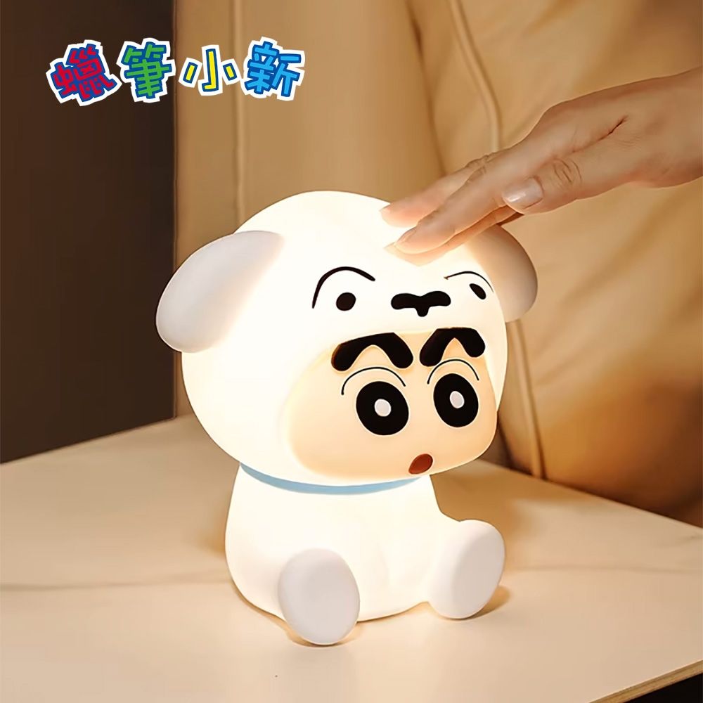 【Crayon Shin-chan 蠟筆小新】官方授權 TL01 療癒LED拍拍燈-小白裝