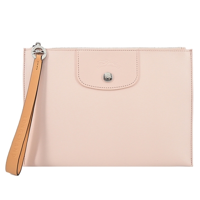 LONGCHAMP LE PLIAGE CITY系列PVC帆布手拿包(裸粉)