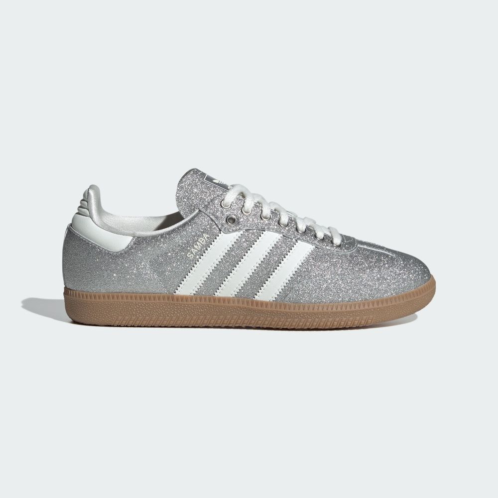 adidas 愛迪達休閒鞋女鞋運動鞋德訓鞋三葉草SAMBA OG W 銀KI6264