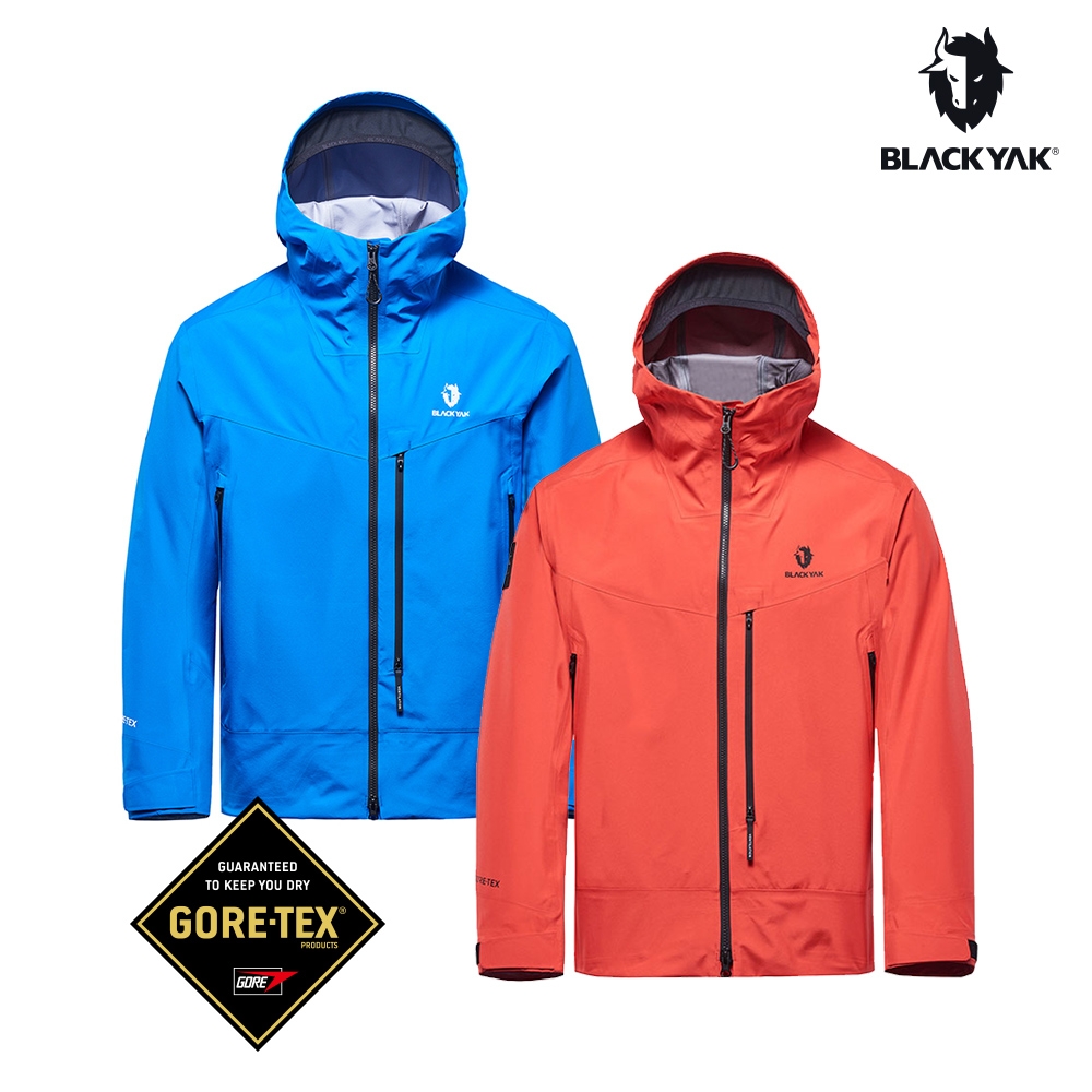 BLACKYAK 韓國 男 NOKAEN GTX 3L防水外套[橘紅/藍色]韓國 機能外套 GORE-TEX 戶外 IU代言 BYDB1MJ102 (橘紅)