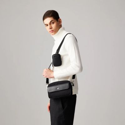 【BRAUN BUFFEL 德國小金牛】台灣總代理 諾曼德 斜背包-黑色/BF563-60-BK
