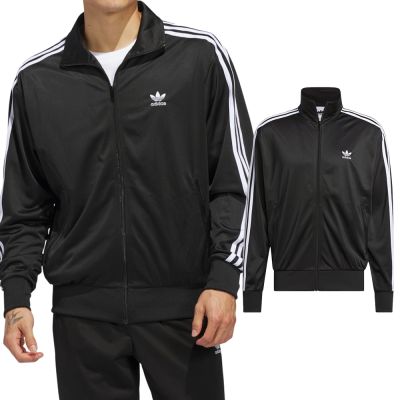 Adidas Fbird Tt 男款 黑色 亞規 三葉草 立領 拉鍊 夾克 休閒 運動 外套 IJ7058