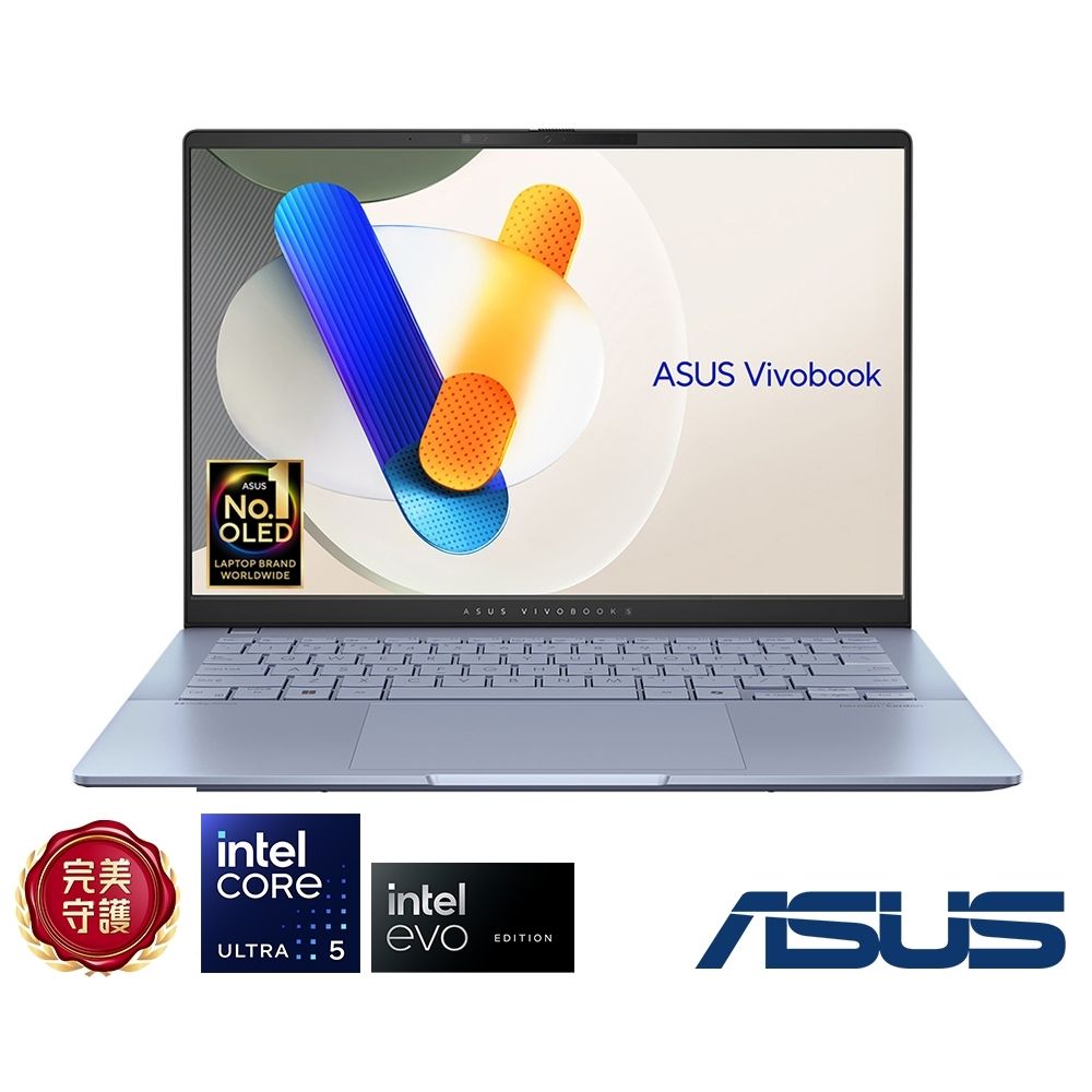 ASUS S5406SA 14吋筆電 (Ultra 5 226V/16GB/512GB SSD/EVO/迷霧藍/Vivobook S14 OLED)