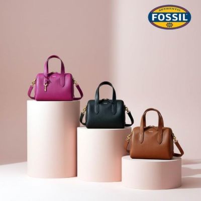 FOSSIL Sydney 真皮迷你波士頓包 四色任選